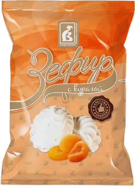 Зефир с курагой неглазированный Вологодский 250г