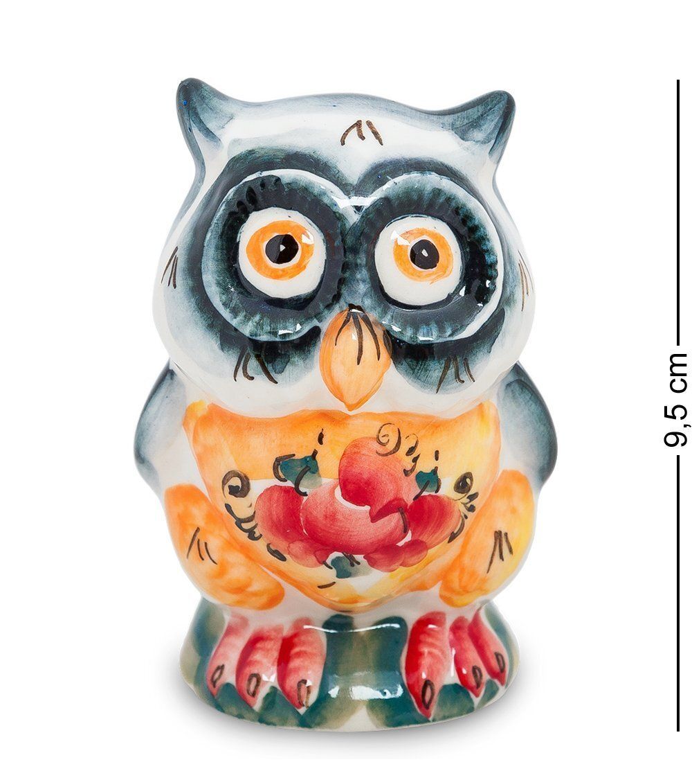 ГЛ- 270 Фигурка «Сова» ср. цв.(Гжельский фарфор)