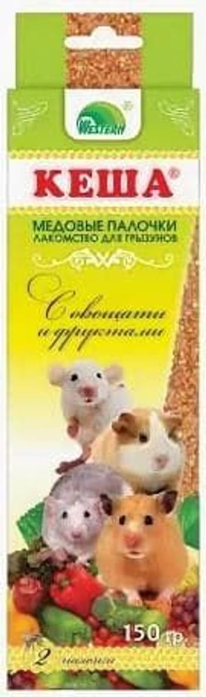 ЛАКОМСТВО "КЕША" Д/ГРЫЗУНОВ 150г (ОВОЩИ+ФРУКТЫ)