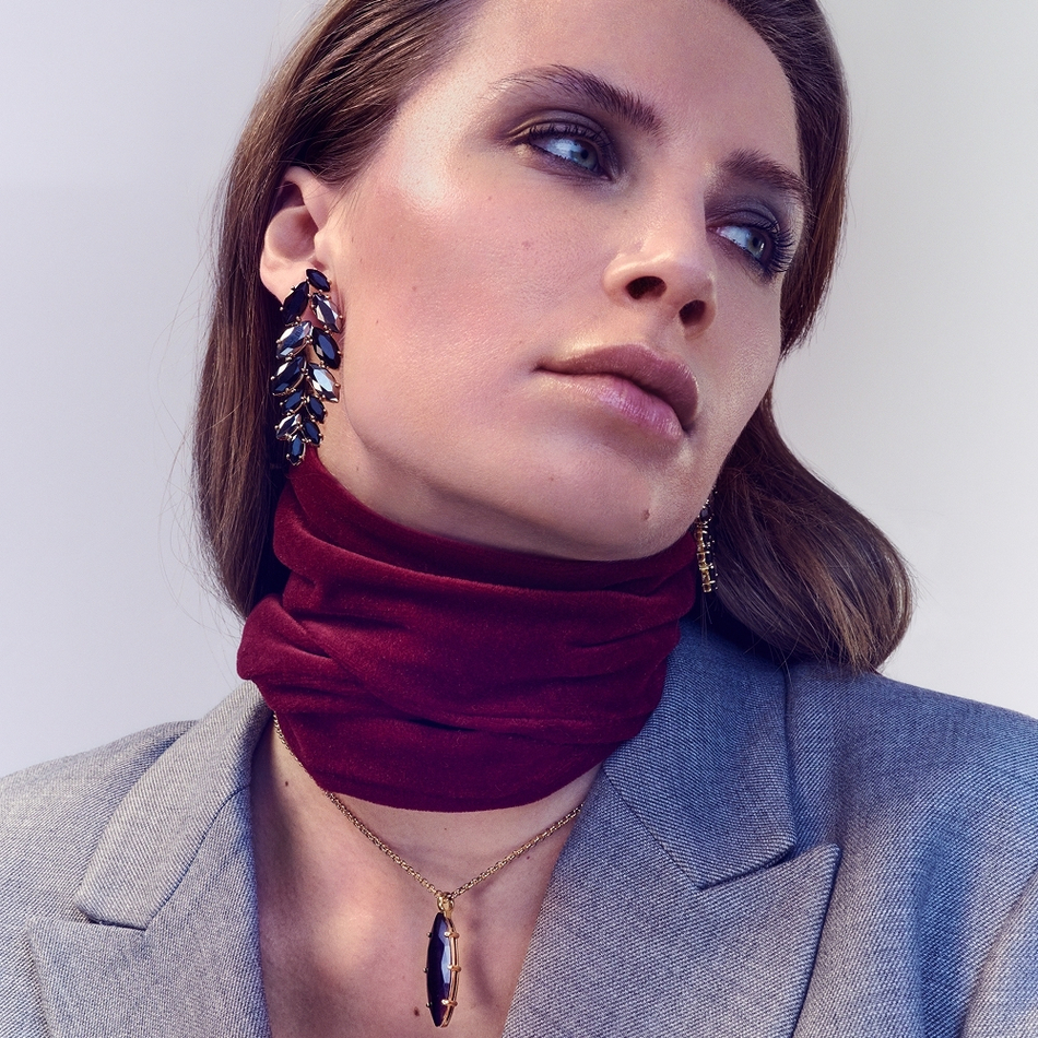 Серьги Dyrberg Kern BANYAN SG BLACK 470036