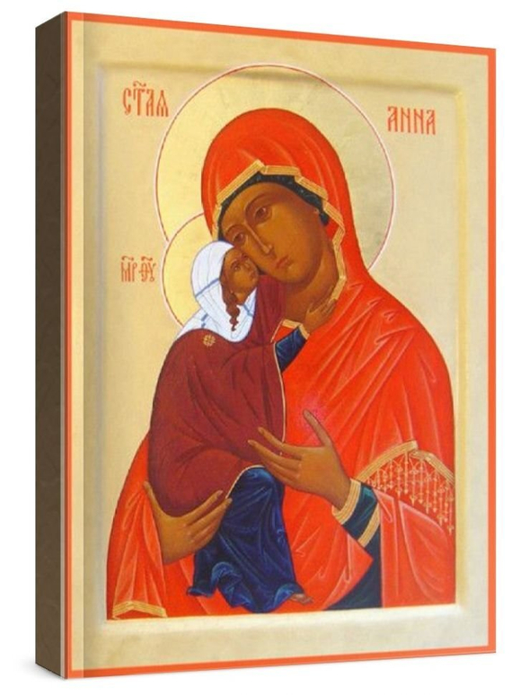 Анна праведная, мать Богородицы (рукописная икона)