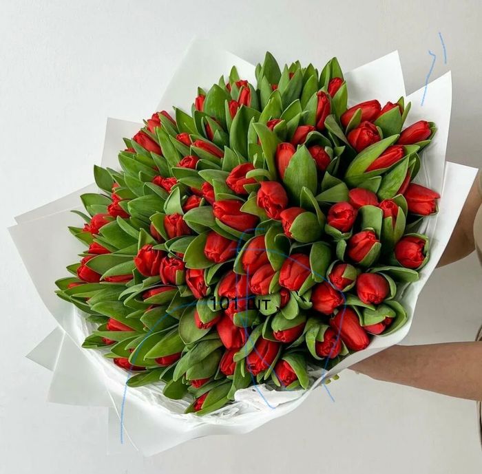 Букет 101 тюльпан (Б-18)