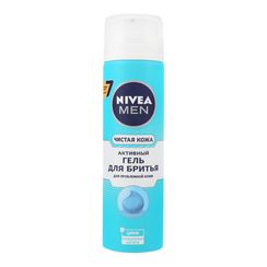Təraş üçün gel \ Гель для бритья Nivea Men Чистая кожа с цинком и салициловой кислотой 200 мл