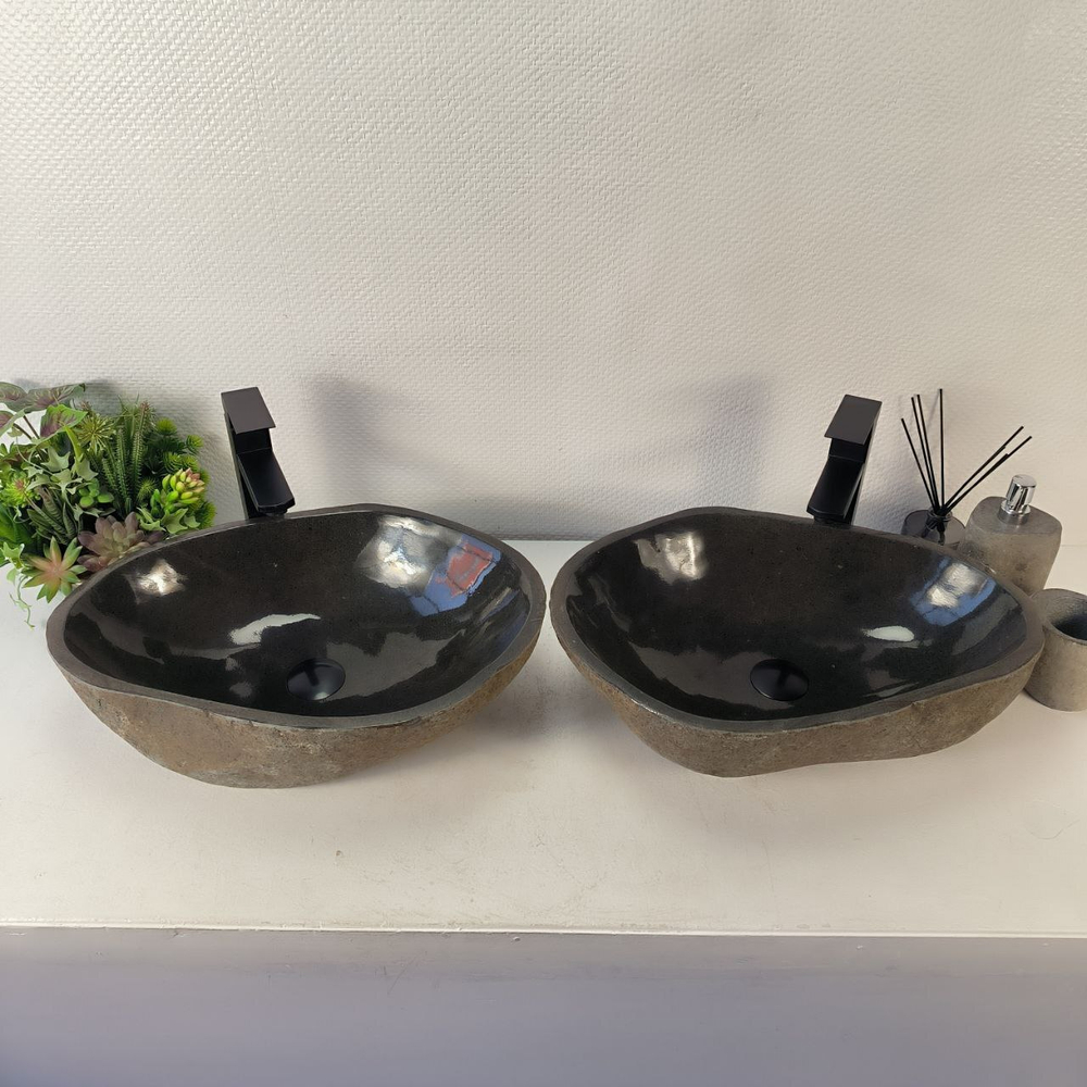 Раковина из речного камня ПАРА! RS-65350 53*37*15 0866