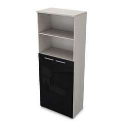 9Ш.005.22 Шкаф высокий со стеклом и открытой полкой (800*450*2045)