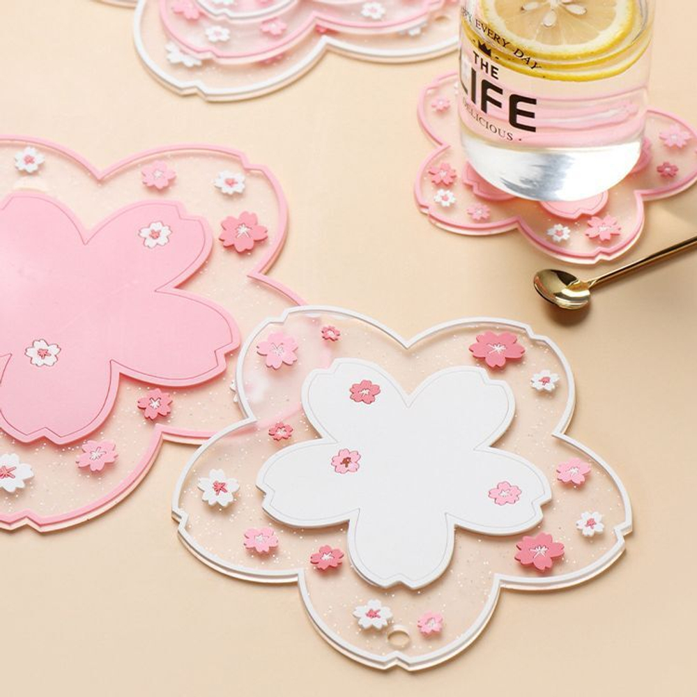 Силиконовый подстаканник в форме цветка