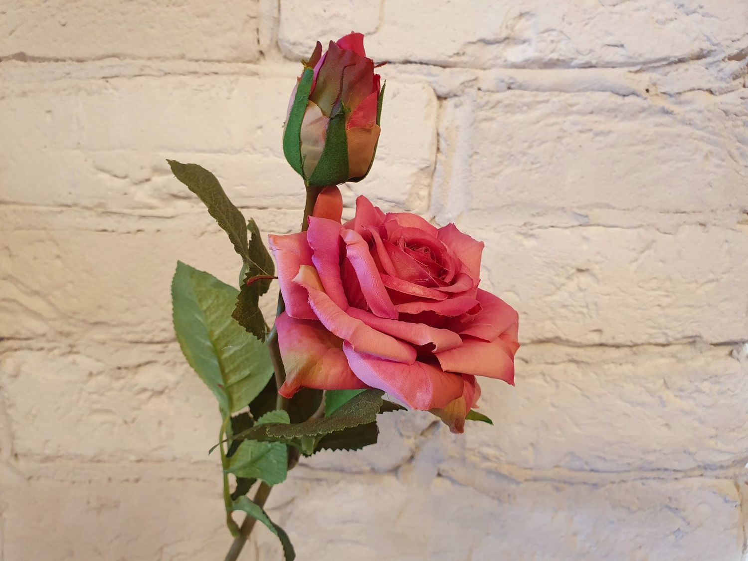 роза, 44см , цвет винтажно-розовая