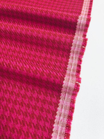 Костюмная жаккард, принт гусин. лапка, малинов/красный NB#151