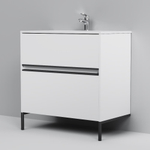 База под раковину, универсальная, 80 см, белый глянец