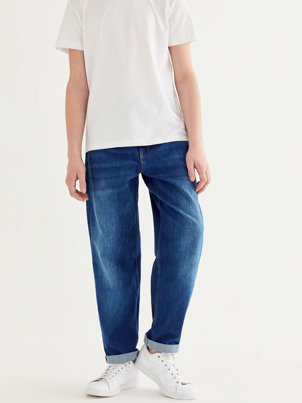 Джинсы стрейч для мальчика Next M14-728, Синий