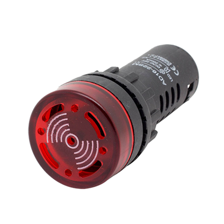 Лампа AD16-22SM красная 24В