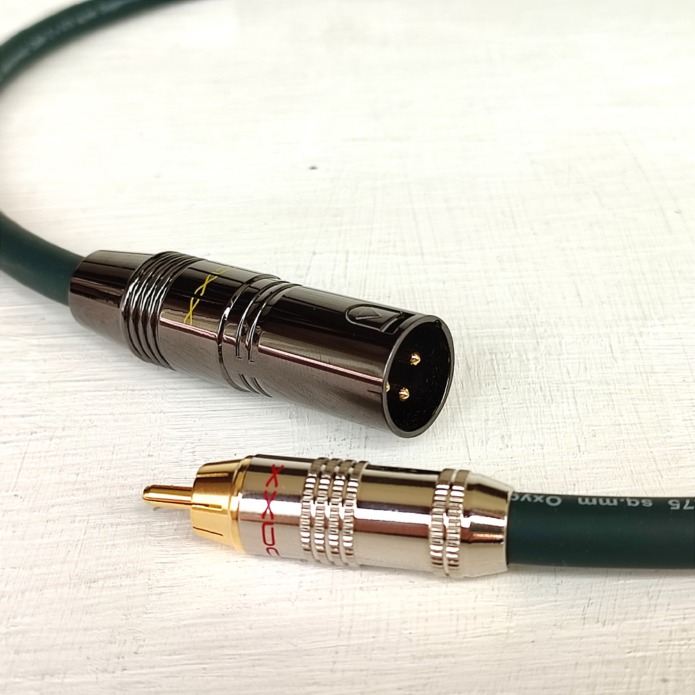 DAXX X86 Аудио кабель 1XLRпапа-1RCA из бескислородной меди 2х0,75мм2. High Grade. D=9mm