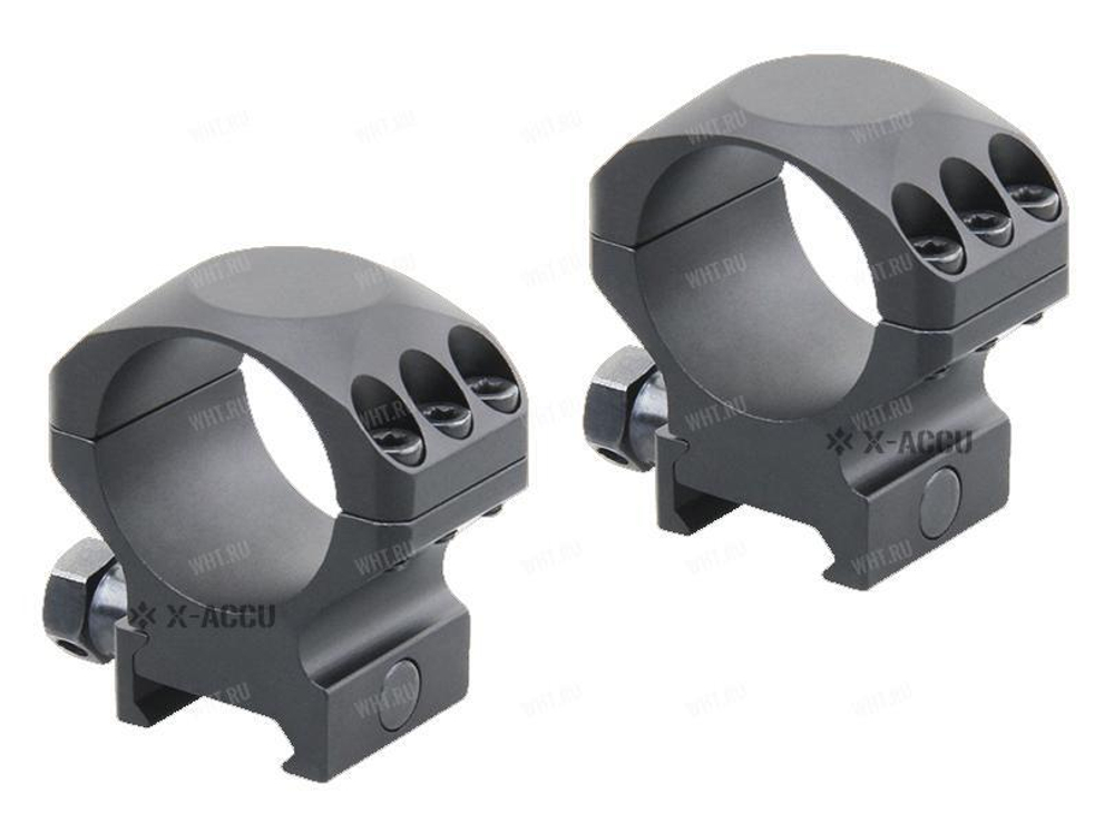 Кольца VECTOR X-Accu на базу Picatinny | Weaver, ø30 мм (6 винтов), BH=10,4 мм