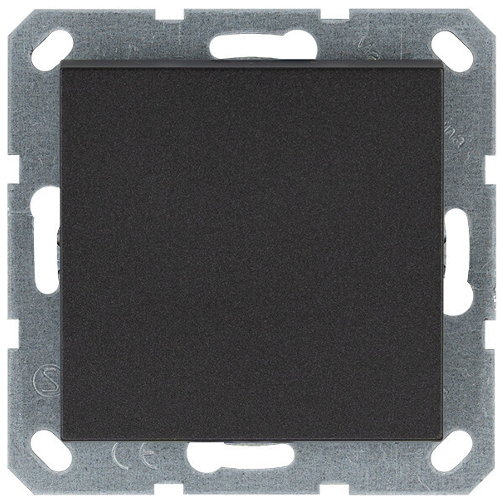 Звонковый механизм 10A 250V~ с накладкой, цвет Антрацит