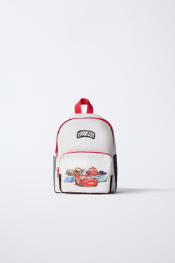ZARA РЮКЗАК CARS LIGHTNING MCQUEEN © DISNEY, БЕЛЫЙ