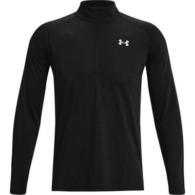 Мужская теннисная футболка теннисная Under Armour Men's UA Streaker Run 1/2 Zip - black/reflective