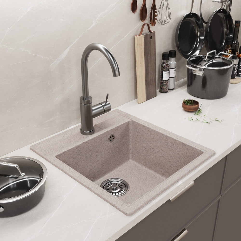 Мойка ML-GM28 КОМФОРТ песочная (302), 450*500*190мм