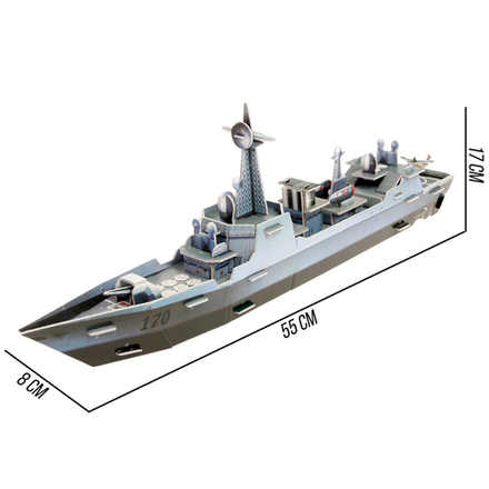 Конструктор 3D картонный «Военный корабль