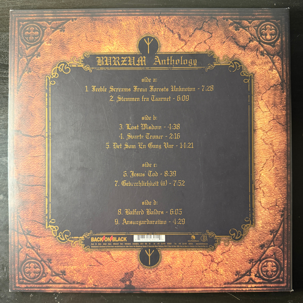 Burzum ‎– Anthology 2LP (Европа 2008г.) Т