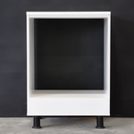 Кухонный модуль напольный под духовой шкаф 60 см Валенсия со столешницей, на ножках, белый