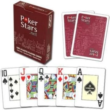 Карты для покера пластиковые Poker stars Красные