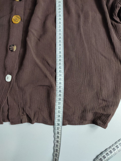 Блузка Stradivarius из вискозы в шоколадном оттенке 44 размер