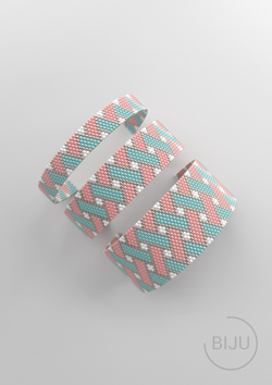 Схема PEYOTE, Схема браслета мозаичное плетение, узор из Miyuki Delica 11/0, файл PDF, №230