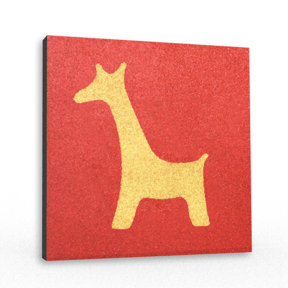 Резиновая плитка с рисунком Жираф 500х500x40 мм тротуарная