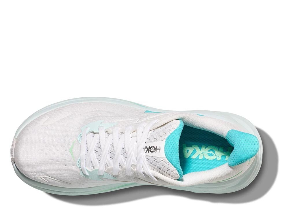 Кроссовки для бега женские Hoka Clifton 10 Бело-Бирюзовые