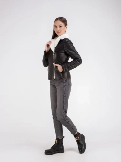 Куртка женская из натуральной кожи мех норки Турция
