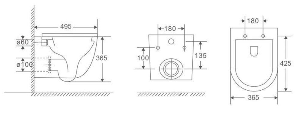 Унитаз подвесной CULTO TOR V30 безободковый с сиденьем микролифт. Система смыва Торнадо
