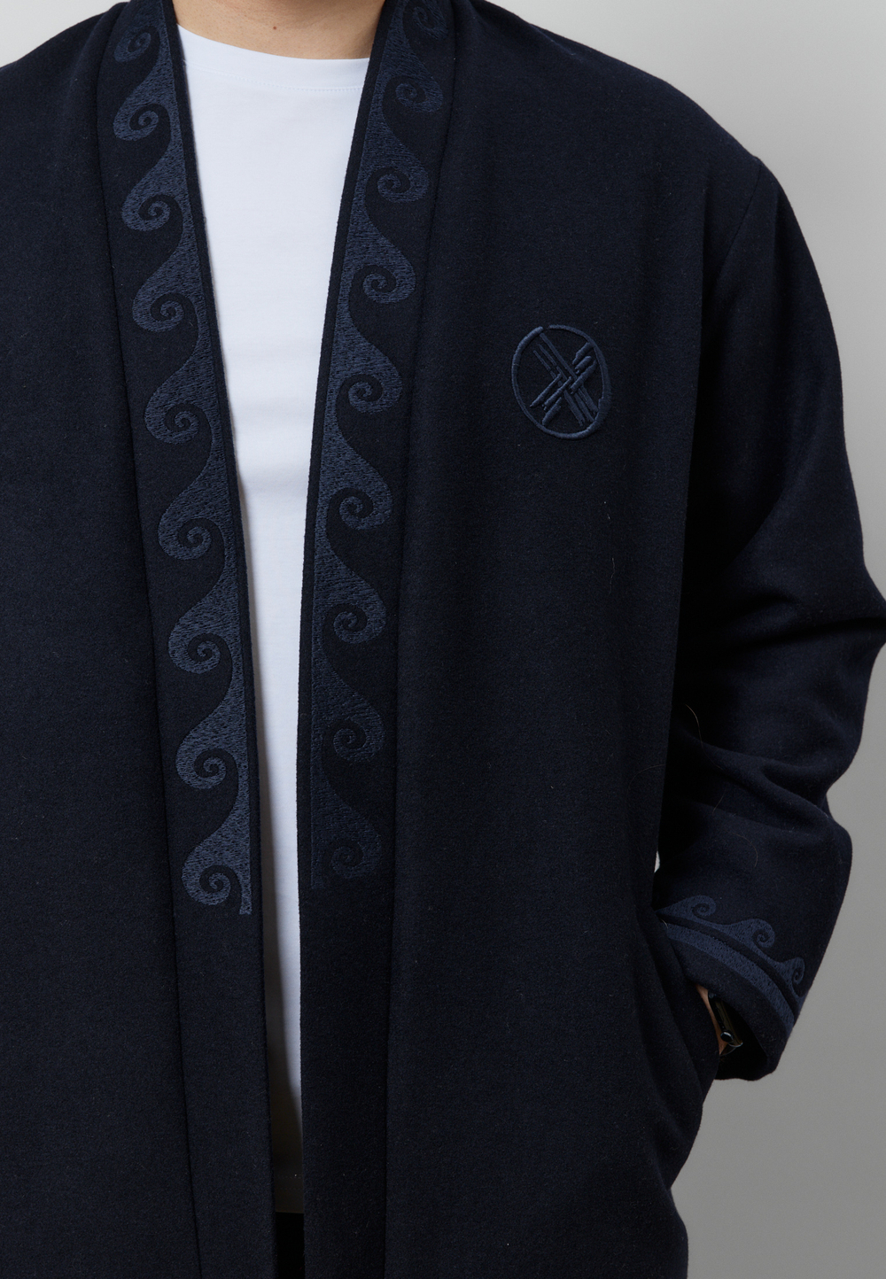 Шапан шерстяной OYU TOLQYN DARK BLUE