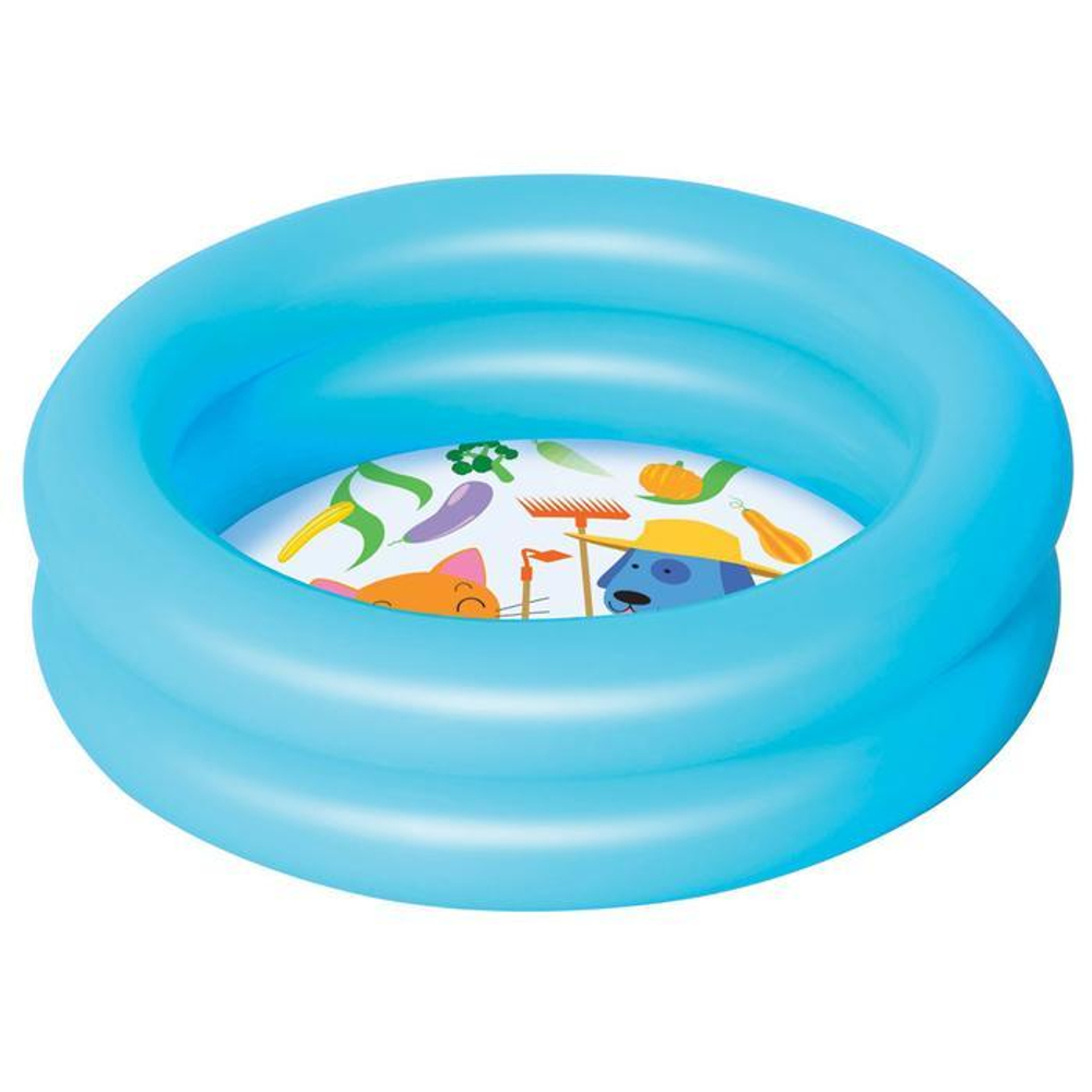 Бассейн круглый детский РАУНД-2 61см*15см, цв. розовый (BESTWAY)