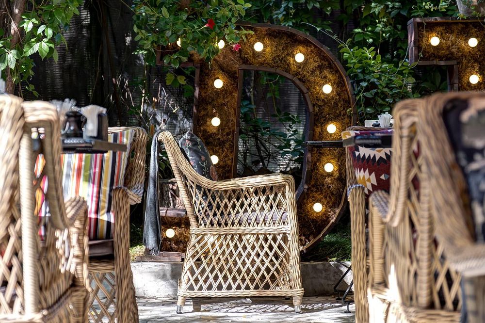 Латте, плетеное кресло из искусственного ротанга, цвет соломенный