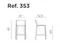 Полубарный стул Trill Stool Mini 65 см, горчичный