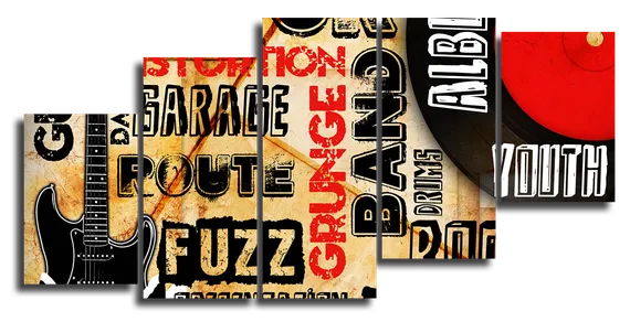 Модульная картина "Абстракция музыка"