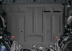 Защита картера и КПП АвтоБроня для Skoda Karoq (V - 1.4 (150 л.с.)) 2020-н.в./Skoda Kodiaq (V - 1.4 (125/150 л.с.); 2.0 (180 л.с.)) 2017-2021/Skoda Kodiaq (V - 2.0D (150 л.с.)) (с Webasto) 2017-2021/Volkswagen Taos (V - 1.4 (150 л.с.)) 2021-н.в./Volkswagen Tiguan II (V - 1.4 (125/150 л.с.); 2.0 (180 л.с.); 2.0D (150 л.с.)) 2016-2020/Volkswagen Tiguan II рестайлинг (V - 2.0 (180 л.с.)) 2020-н.в., штампованная, сталь 1.5 мм, с крепежом, 111.05127.1
