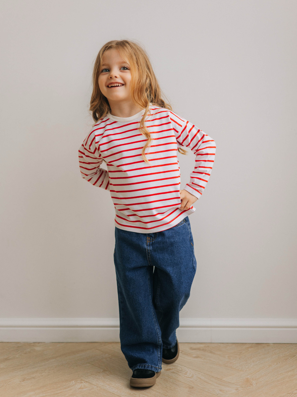 Джинсы широкие, Синий