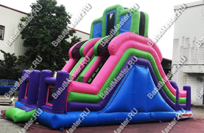 Батут-горка "Двойной эффект 3" 9*4*6 м