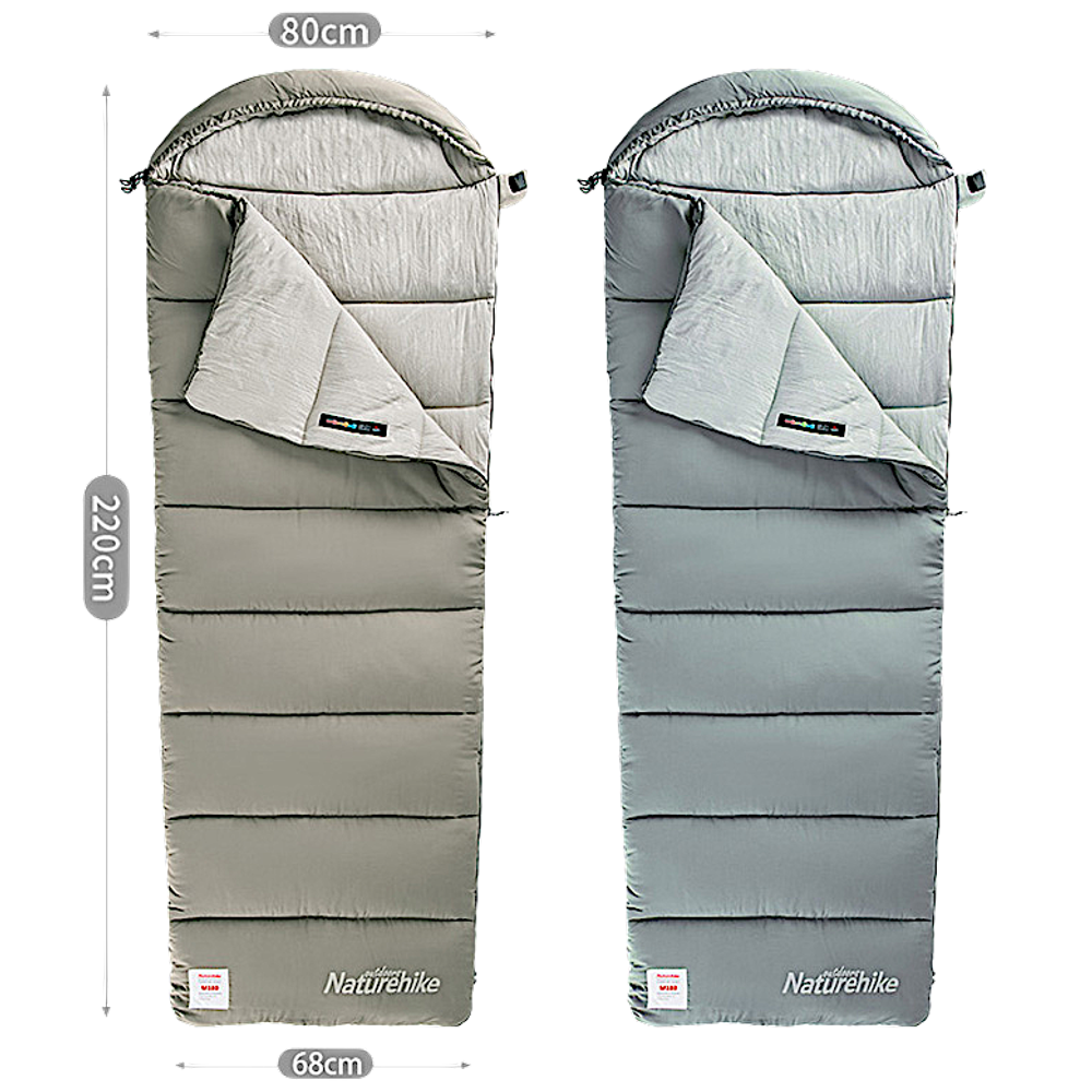 Спальный мешок Одеяло Naturehike CNK2350WS023 M400 ( 220 х 80см 1.85кг +1/-4/-18 ) Ультралёгкий хлопковый с капюшоном -