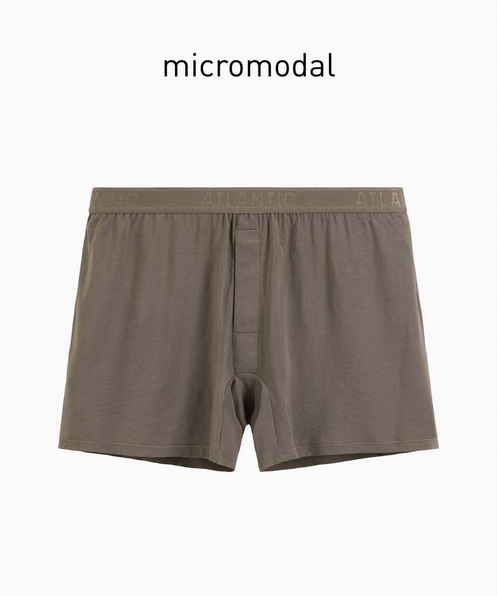 Мужские трусы боксеры Atlantic, 1 шт. в уп., микромодал, темно-серые, MBX-662