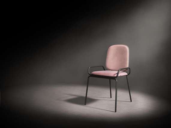 Стул Ror, Double Frame, розовый велюр