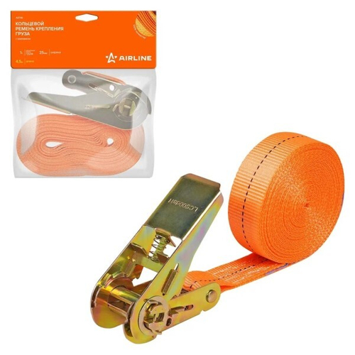 Стяжка груза (4,5м*25мм) 1 т. с храповым механизмом (кольцевой) (AIRLINE)