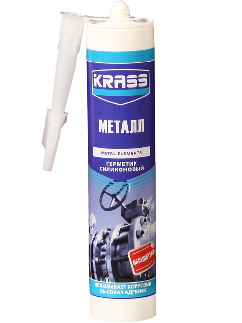Герметик силиконовый KRASS для металла бесцветный 0,300 л