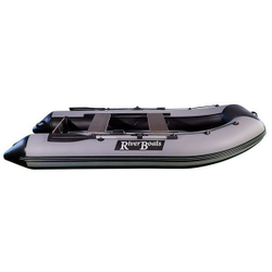 Лодка пвх riverboats (ривербот) rb - 340 нднд лайт (цвет: серый/чёрный)