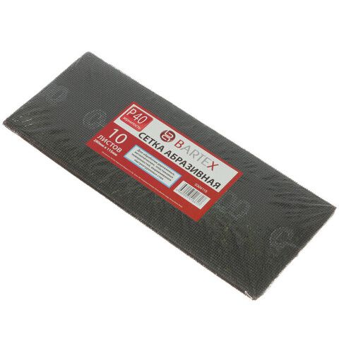 Сетка абразивная Р40, 115х280 мм, 10 шт, Bartex, 0304115, шт