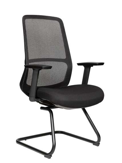 Кресло офисное Норден / Некст CF блэк / Next CF black / черная сетка/черная ткань