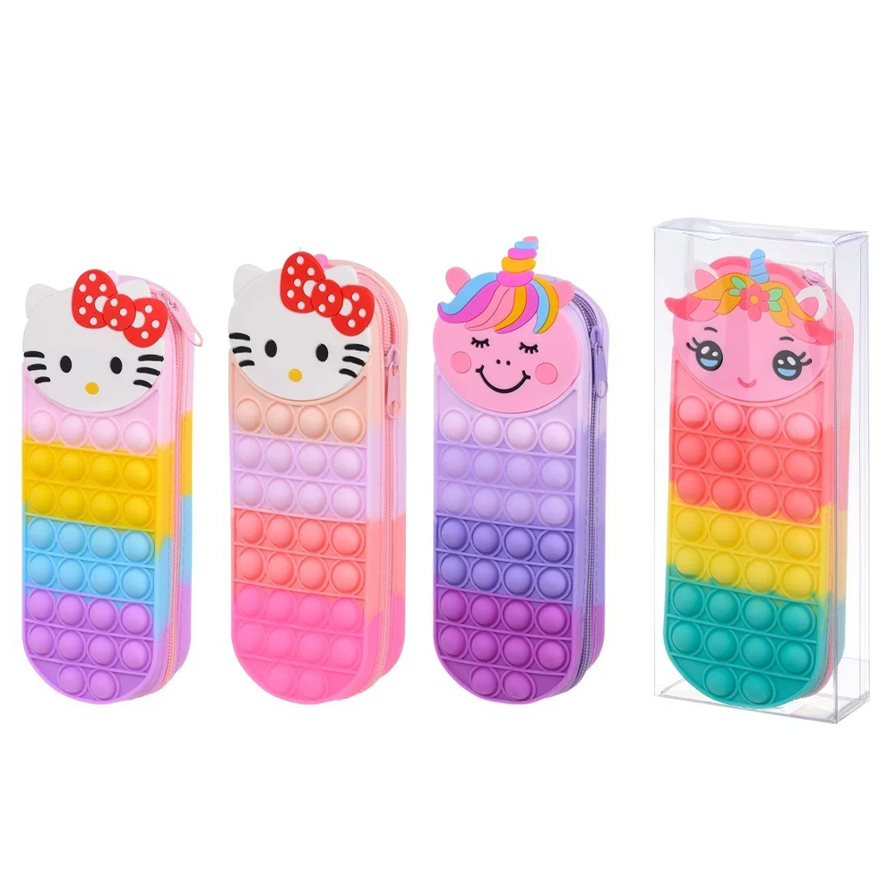 Пенал-косметичка Basir без наполнения, 20,5*7,5*3,5 см, Pop It, ассортимент