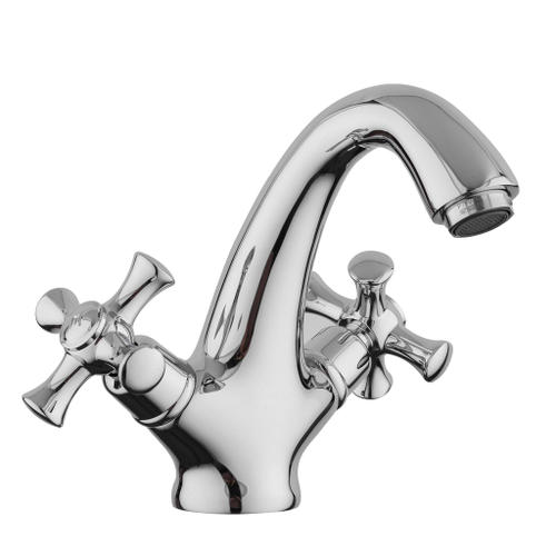 Смеситель для раковины 1/2 кер G1042 GAPPO литой, креп. 2 шпильки, ХРОМ