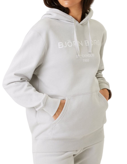 Женская Кофта теннисная Björn Borg Boyfriend Hoodie - серый